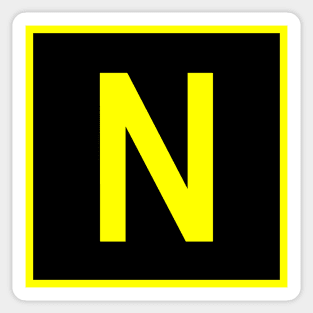 N - November - FAA taxiway sign, phonetic alphabet Sticker